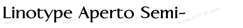 Linotype Aperto Semi字体转换